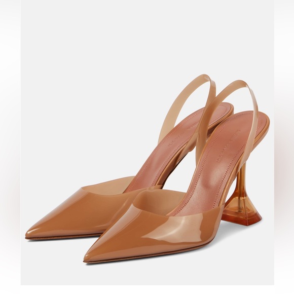 AMINA MUADDI- Holli Glass 95 PVC sling back pump-EU 38- worn once!! - Picture 3 of 11